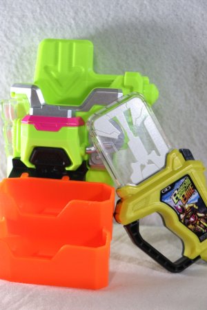 Photo1: Kamen Rider Ex-Aid / DX Kimewaza Slot Holder & Bakusou Bike Gashat Used (1)