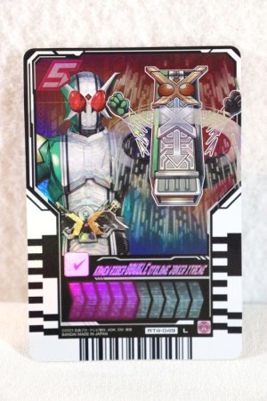 Photo1: Kamen Rider Gotchard / Ride Chemy Trading Card L RT4-049 W Cyclone Joker Xtreme (1)