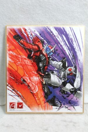 Photo1: Kamen Rider W / Illustration Board Shikishi Art Kamen Rider W Fang Joker & Accel (1)