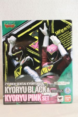 Photo1: S.H.Figuarts / Kyoryu Black & Kyoryu Pink Set Sealed Zyuden Sentai Kyoryuger (1)