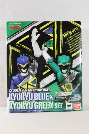 Photo1: S.H.Figuarts / Kyoryu Blue & Kyoryu Green Set Sealed Zyuden Sentai Kyoryuger with Package (1)