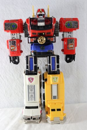 Photo3: (Damaged) Kyukyu Sentai GoGo V / DX Victory Robo with Package (3)