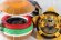 Photo1: Shuriken Sentai NinNinger / Ninja Star Burger & Star Ninger Shuriken Used (1)