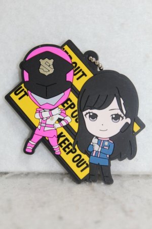 Photo1: Kaitou Sentai Lupinranger vs Keisatsu Sentai Patranger / Rubber Mascot Key Chain Patren 3gou & Tsukasa Myoujin (1)