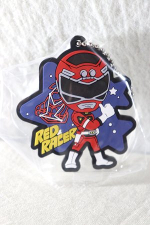 Photo1: Gekisou Sentai Carranger / Rubber Key Chain Red Racer (1)