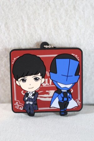 Photo1: Kaitou Sentai Lupinranger vs Keisatsu Sentai Patranger / Rubber Mascot Key Chain Touma Yoimachi & Lupin Blue (1)