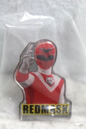 Photo1: Hikari Sentai Maskman / Super Sentai Pins Collection vol.1 Red Mask (1)